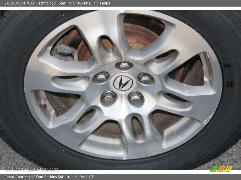 Sterling Gray Metallic / Taupe 2008 Acura MDX Technology