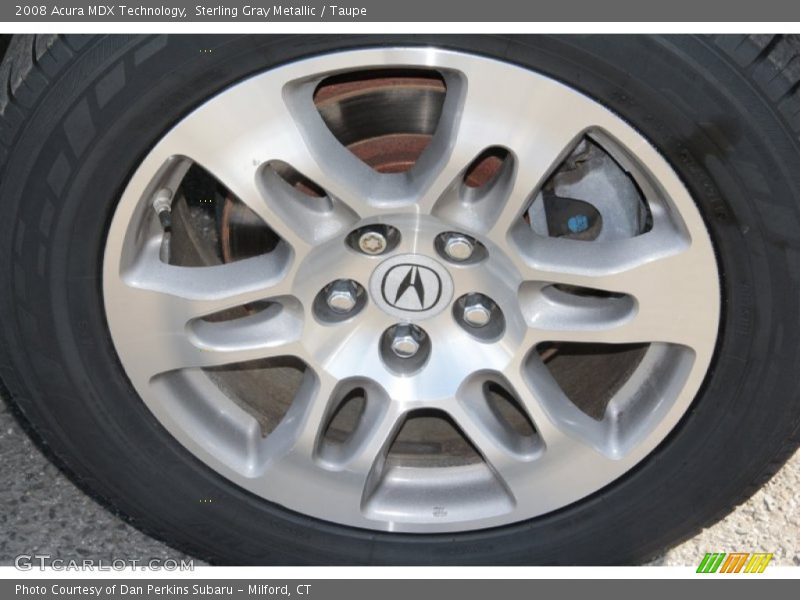 Sterling Gray Metallic / Taupe 2008 Acura MDX Technology