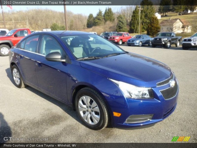 Blue Topaz Metallic / Jet Black/Medium Titanium 2012 Chevrolet Cruze LS