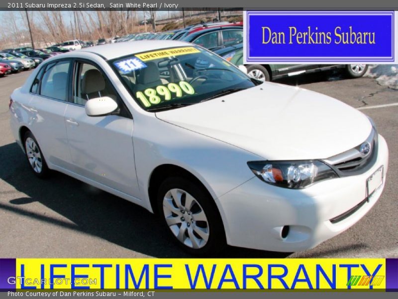 Satin White Pearl / Ivory 2011 Subaru Impreza 2.5i Sedan