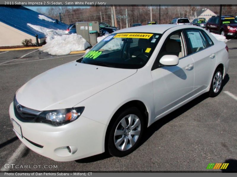 Satin White Pearl / Ivory 2011 Subaru Impreza 2.5i Sedan