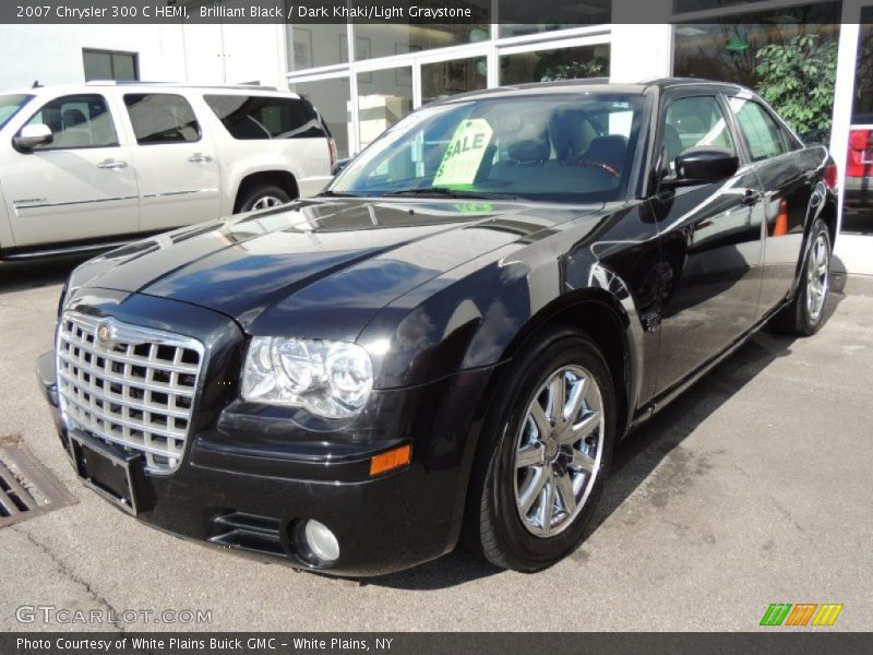 Brilliant Black / Dark Khaki/Light Graystone 2007 Chrysler 300 C HEMI