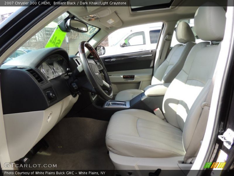 Brilliant Black / Dark Khaki/Light Graystone 2007 Chrysler 300 C HEMI