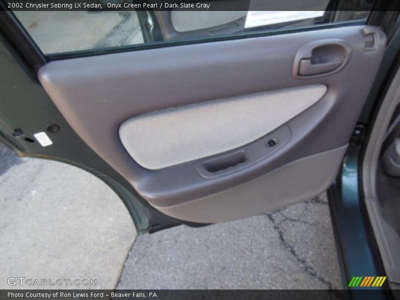 Onyx Green Pearl / Dark Slate Gray 2002 Chrysler Sebring LX Sedan