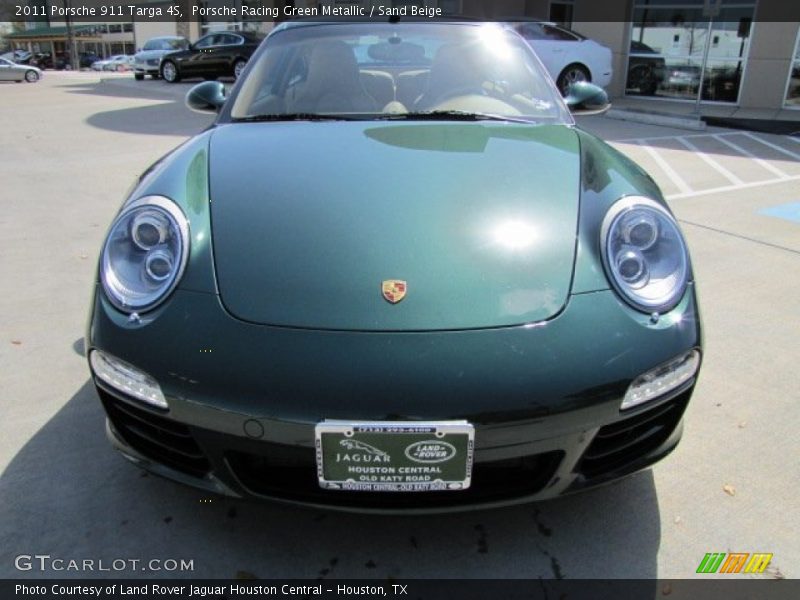 Porsche Racing Green Metallic / Sand Beige 2011 Porsche 911 Targa 4S