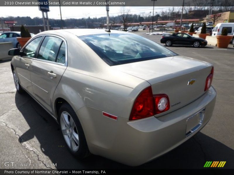 Gold Mist Metallic / Cocoa/Cashmere 2010 Chevrolet Malibu LS Sedan