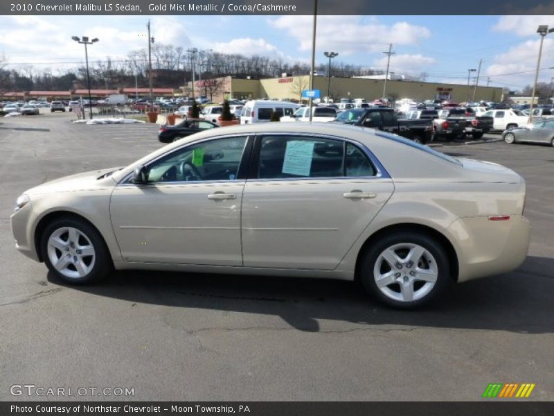Gold Mist Metallic / Cocoa/Cashmere 2010 Chevrolet Malibu LS Sedan
