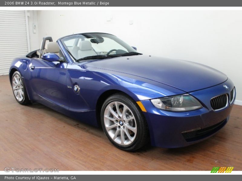 Montego Blue Metallic / Beige 2006 BMW Z4 3.0i Roadster