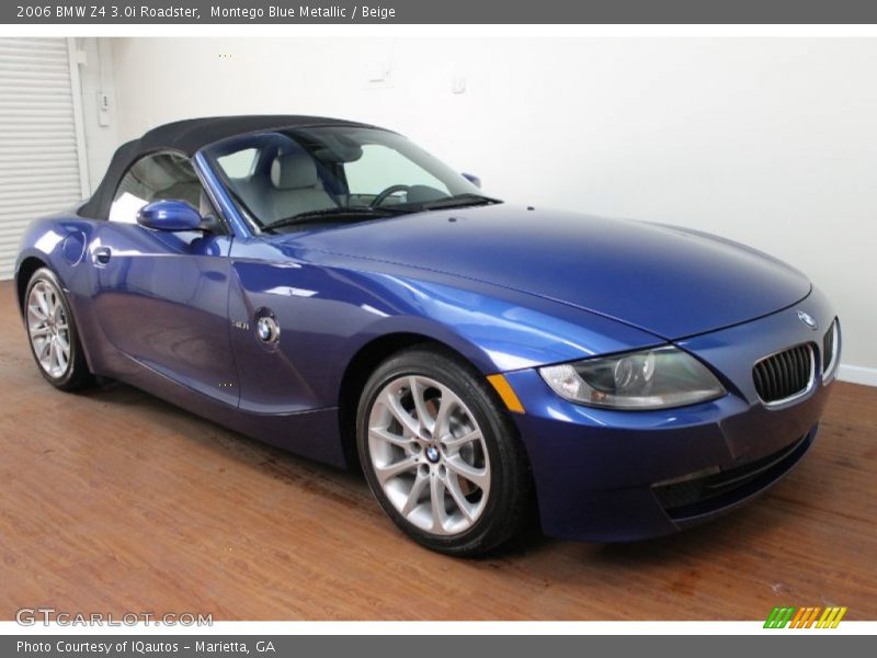 Montego Blue Metallic / Beige 2006 BMW Z4 3.0i Roadster