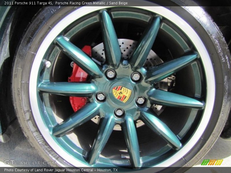 Porsche Racing Green painted Wheel - 2011 Porsche 911 Targa 4S