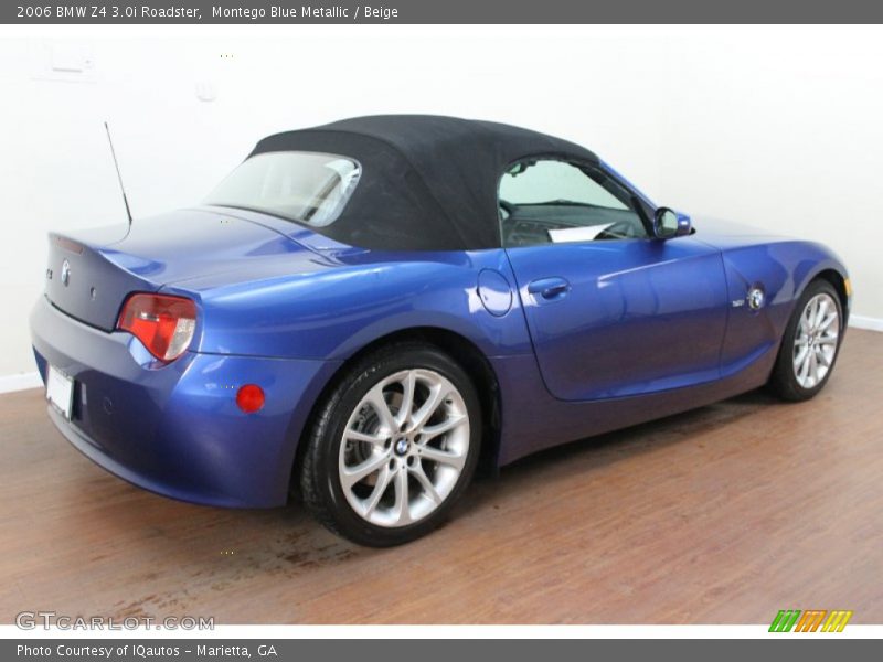 Montego Blue Metallic / Beige 2006 BMW Z4 3.0i Roadster