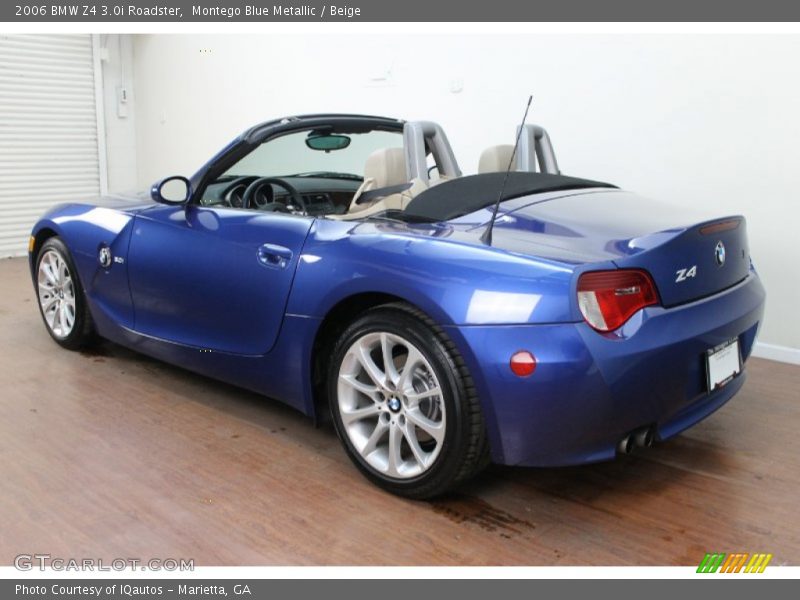 Montego Blue Metallic / Beige 2006 BMW Z4 3.0i Roadster