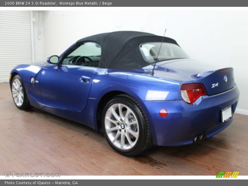 Montego Blue Metallic / Beige 2006 BMW Z4 3.0i Roadster
