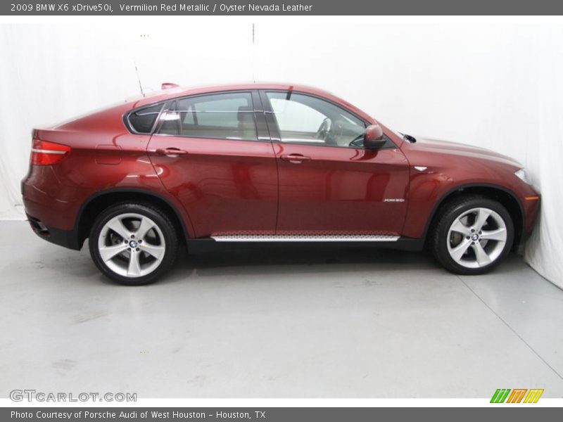 Vermilion Red Metallic / Oyster Nevada Leather 2009 BMW X6 xDrive50i