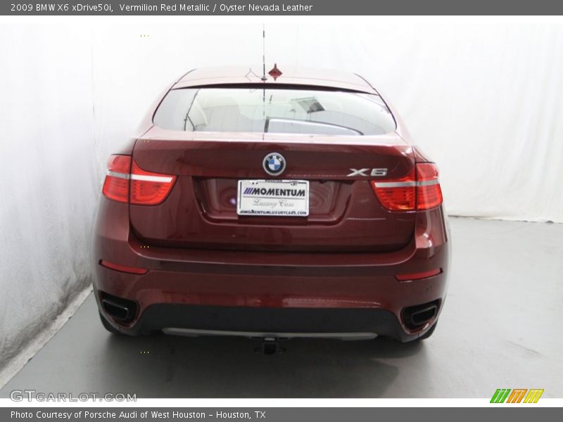 Vermilion Red Metallic / Oyster Nevada Leather 2009 BMW X6 xDrive50i