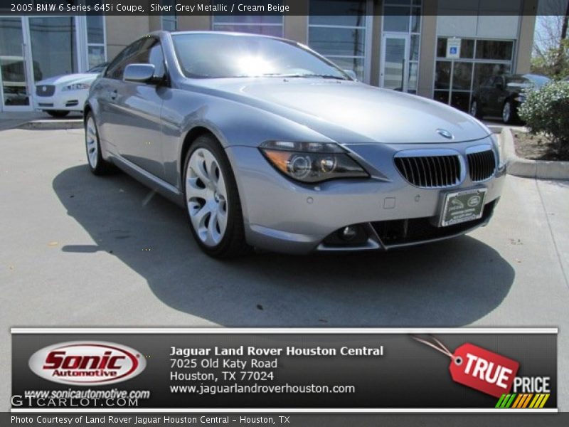 Silver Grey Metallic / Cream Beige 2005 BMW 6 Series 645i Coupe