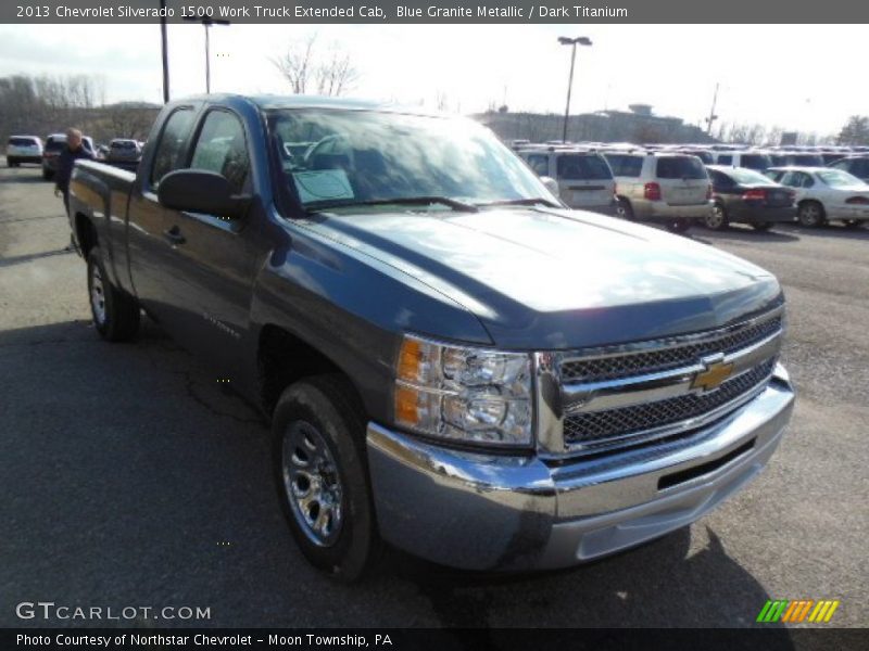 Blue Granite Metallic / Dark Titanium 2013 Chevrolet Silverado 1500 Work Truck Extended Cab