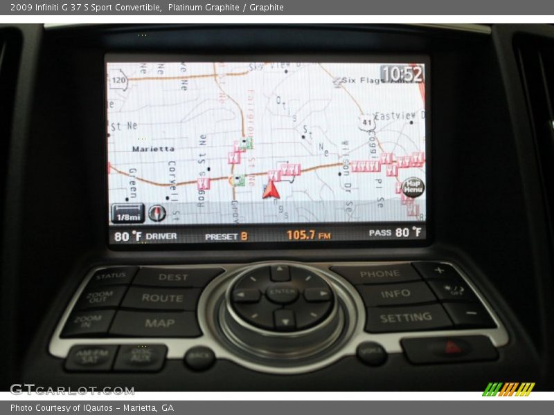 Navigation of 2009 G 37 S Sport Convertible