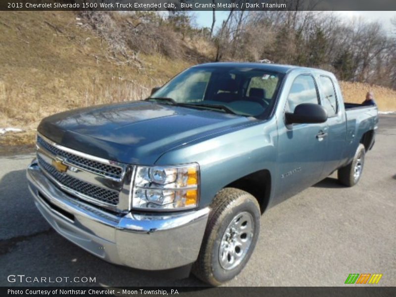 Blue Granite Metallic / Dark Titanium 2013 Chevrolet Silverado 1500 Work Truck Extended Cab