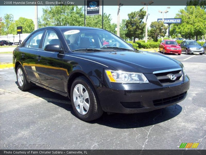 Ebony Black / Gray 2008 Hyundai Sonata GLS