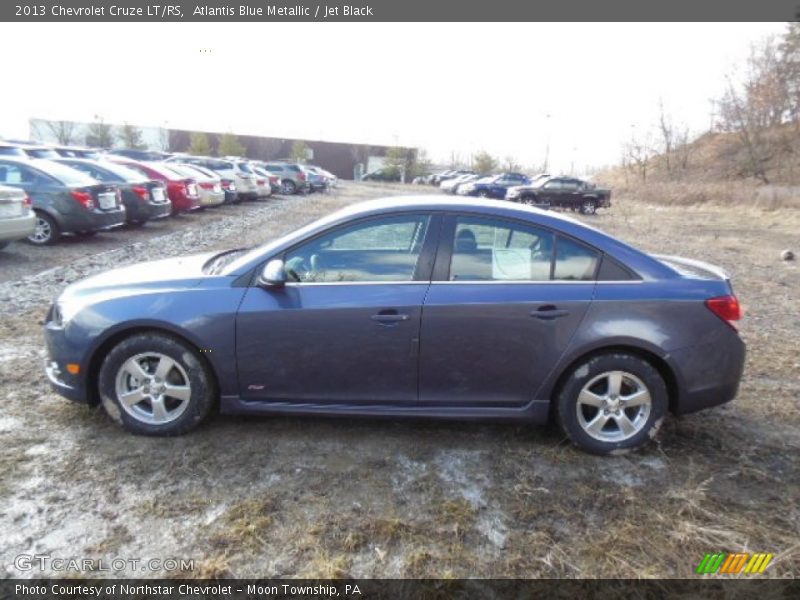 Atlantis Blue Metallic / Jet Black 2013 Chevrolet Cruze LT/RS