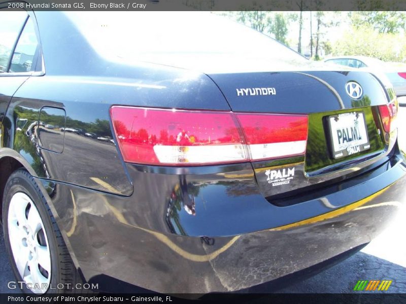 Ebony Black / Gray 2008 Hyundai Sonata GLS