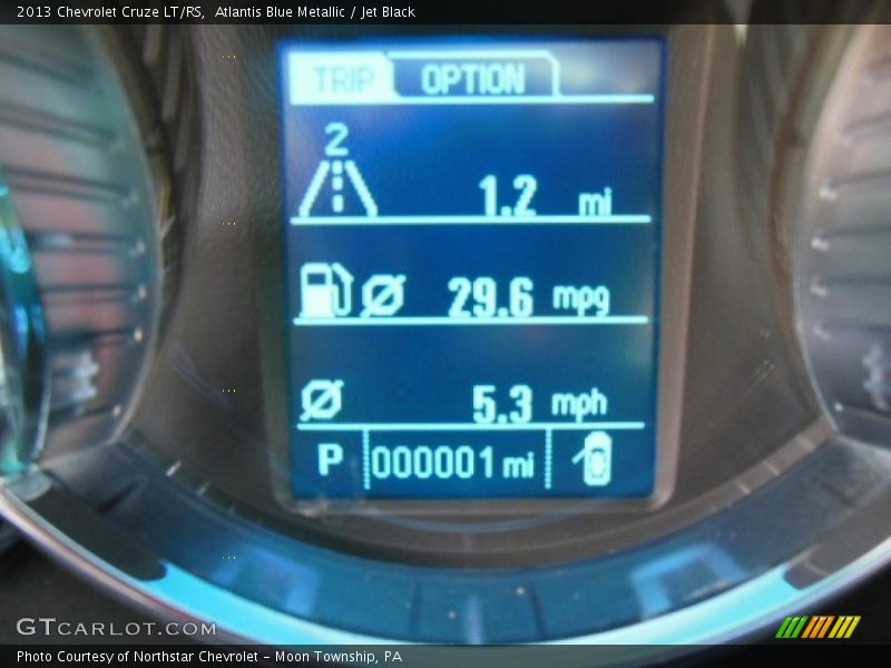 Atlantis Blue Metallic / Jet Black 2013 Chevrolet Cruze LT/RS