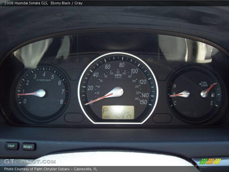 Ebony Black / Gray 2008 Hyundai Sonata GLS