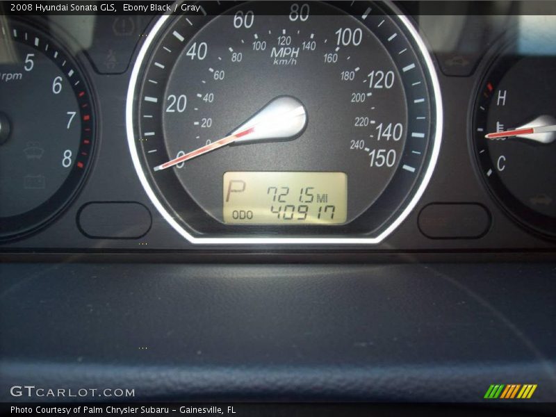Ebony Black / Gray 2008 Hyundai Sonata GLS