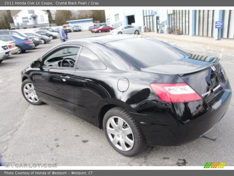 Crystal Black Pearl / Gray 2011 Honda Civic LX Coupe