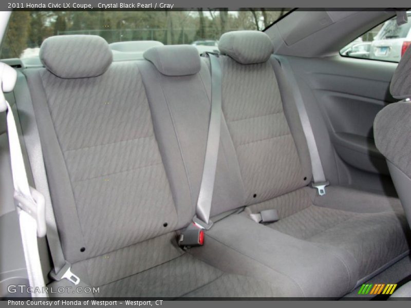 Crystal Black Pearl / Gray 2011 Honda Civic LX Coupe