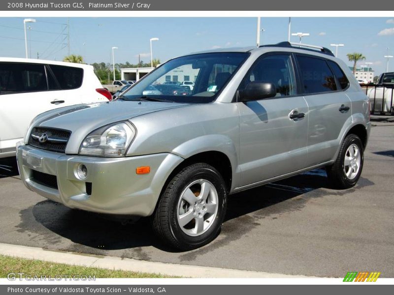 Platinum Silver / Gray 2008 Hyundai Tucson GLS