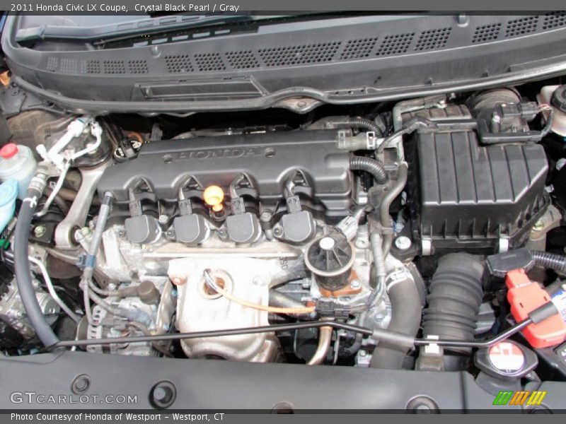 Crystal Black Pearl / Gray 2011 Honda Civic LX Coupe