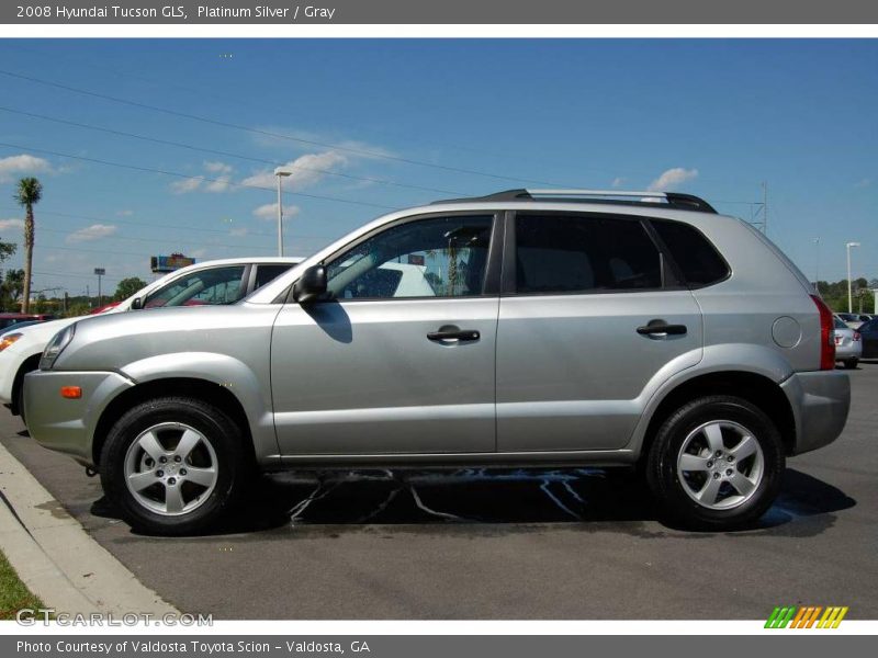 Platinum Silver / Gray 2008 Hyundai Tucson GLS