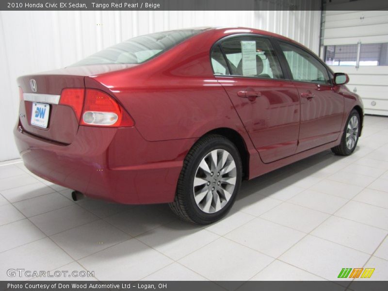 Tango Red Pearl / Beige 2010 Honda Civic EX Sedan
