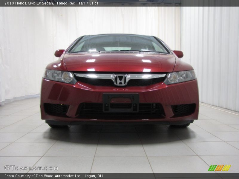Tango Red Pearl / Beige 2010 Honda Civic EX Sedan