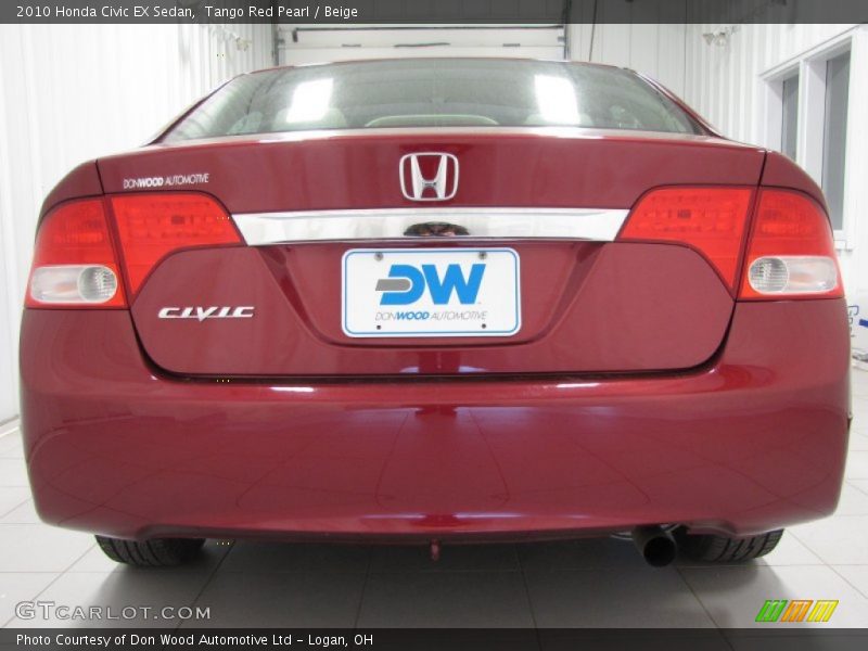 Tango Red Pearl / Beige 2010 Honda Civic EX Sedan