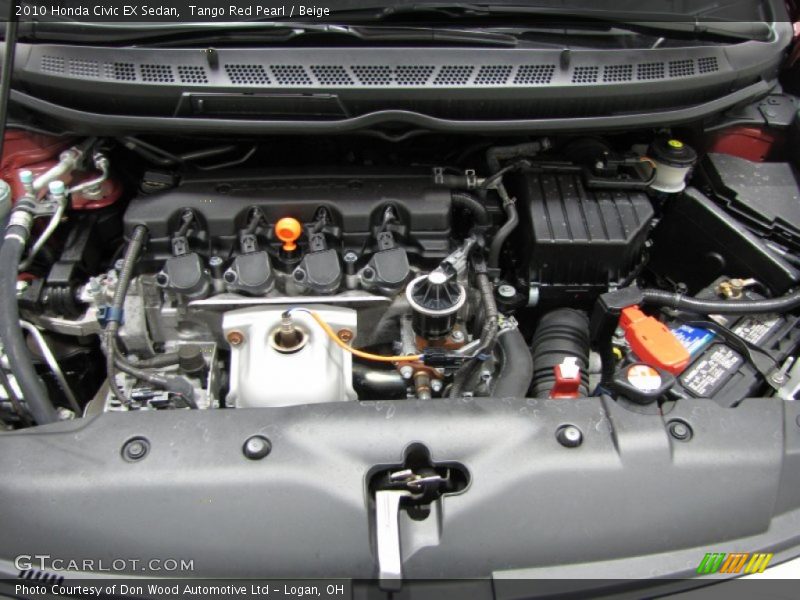 Tango Red Pearl / Beige 2010 Honda Civic EX Sedan