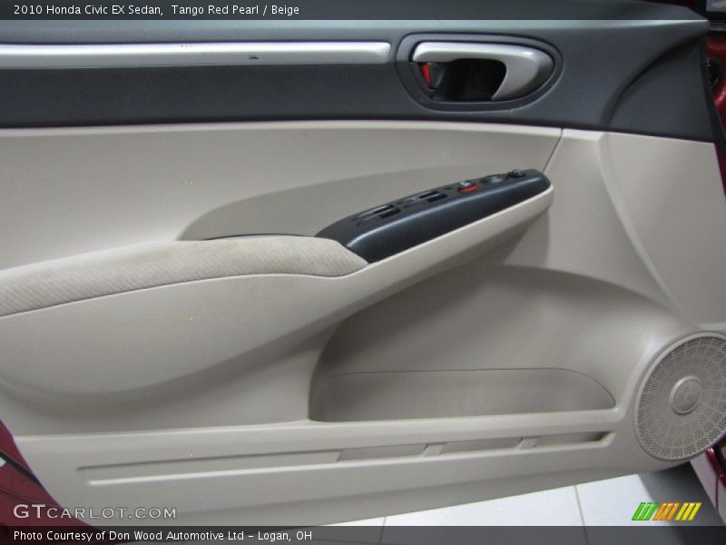Tango Red Pearl / Beige 2010 Honda Civic EX Sedan