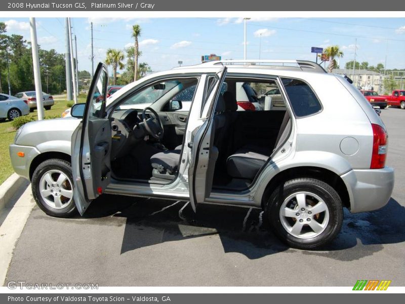 Platinum Silver / Gray 2008 Hyundai Tucson GLS