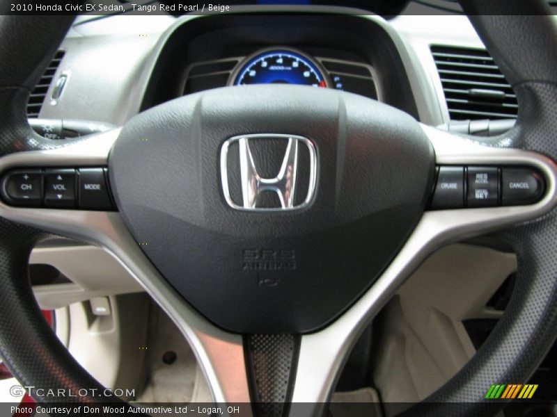 Tango Red Pearl / Beige 2010 Honda Civic EX Sedan