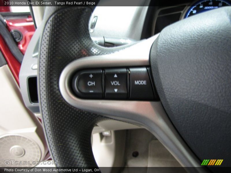 Tango Red Pearl / Beige 2010 Honda Civic EX Sedan