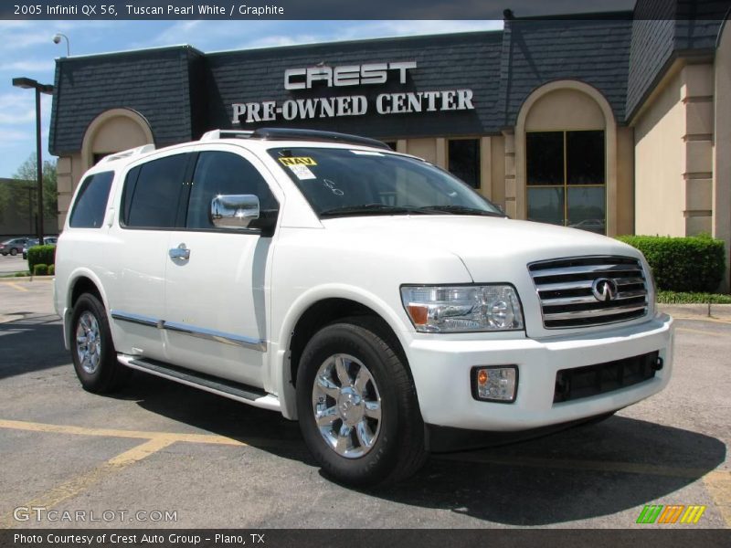 Tuscan Pearl White / Graphite 2005 Infiniti QX 56