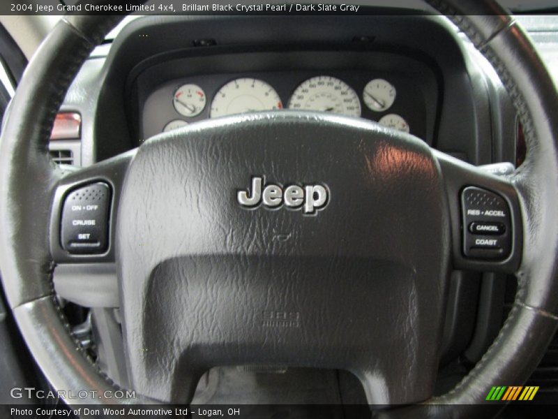 Brillant Black Crystal Pearl / Dark Slate Gray 2004 Jeep Grand Cherokee Limited 4x4