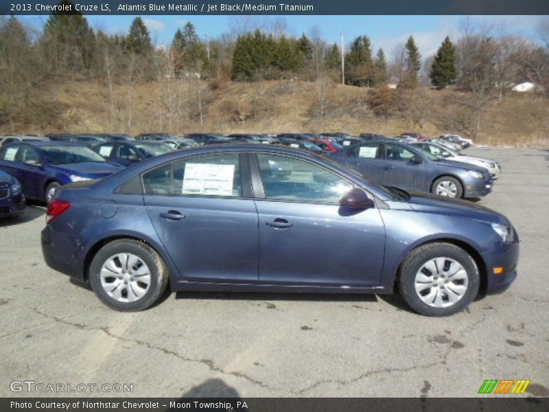 Atlantis Blue Metallic / Jet Black/Medium Titanium 2013 Chevrolet Cruze LS