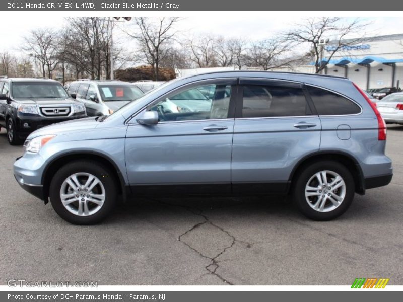 Glacier Blue Metallic / Gray 2011 Honda CR-V EX-L 4WD