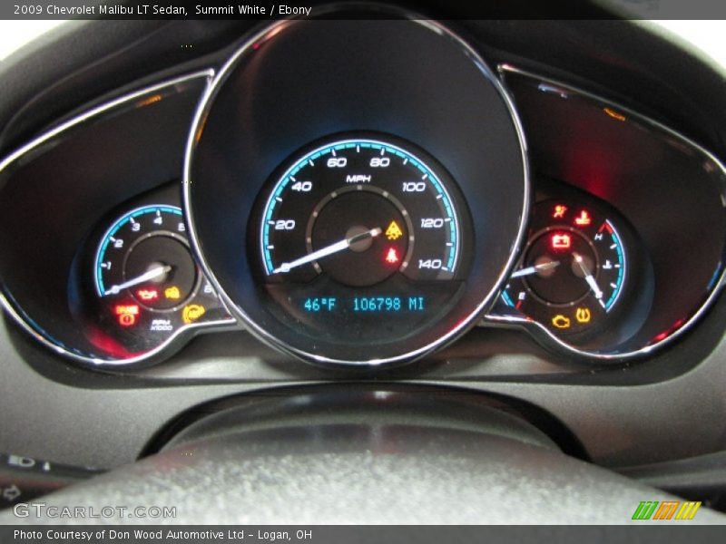Summit White / Ebony 2009 Chevrolet Malibu LT Sedan