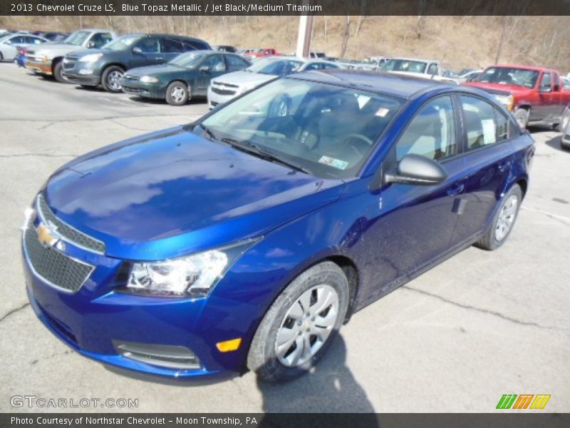 Blue Topaz Metallic / Jet Black/Medium Titanium 2013 Chevrolet Cruze LS