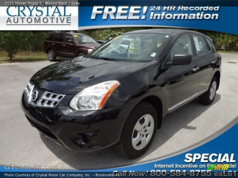 Wicked Black / Gray 2011 Nissan Rogue S