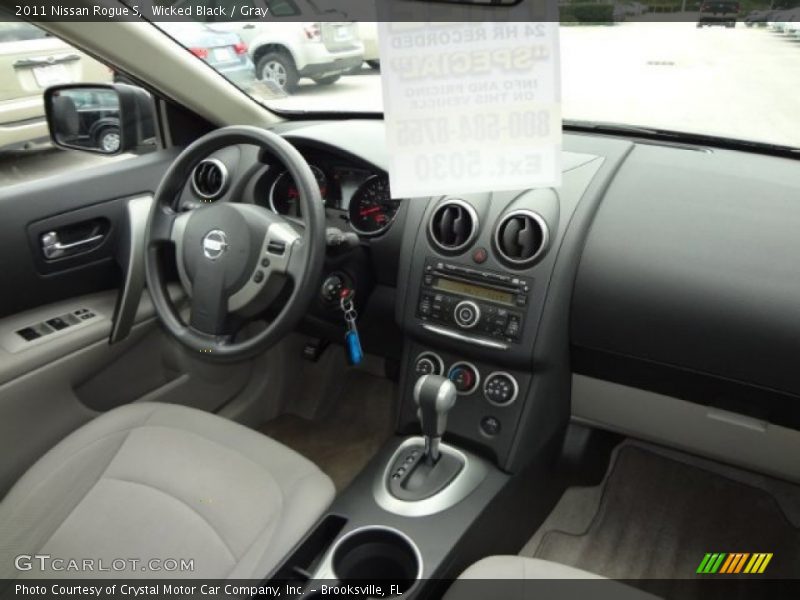 Wicked Black / Gray 2011 Nissan Rogue S